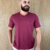 Camiseta Masculina Basic Plus Vinho - Fernanda Ramos Store