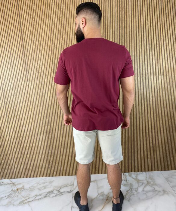 Camiseta Masculina Basic Plus Vinho - Fernanda Ramos Store