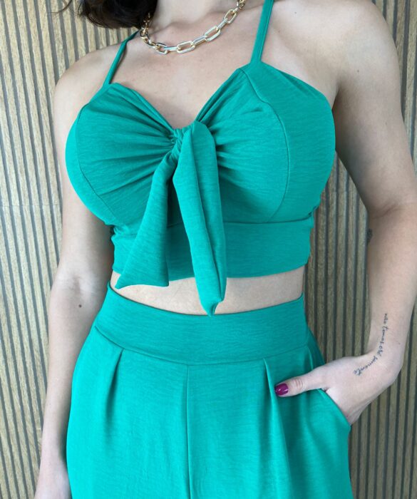 fernandaramosstore com br conjunto feminino calca e cropped com bojo de alca verde 3