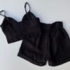 fernandaramosstore com br conjunto feminino short com botoes e cropped com bojo preto 1