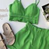 fernandaramosstore com br conjunto feminino short com botoes e cropped com bojo verde