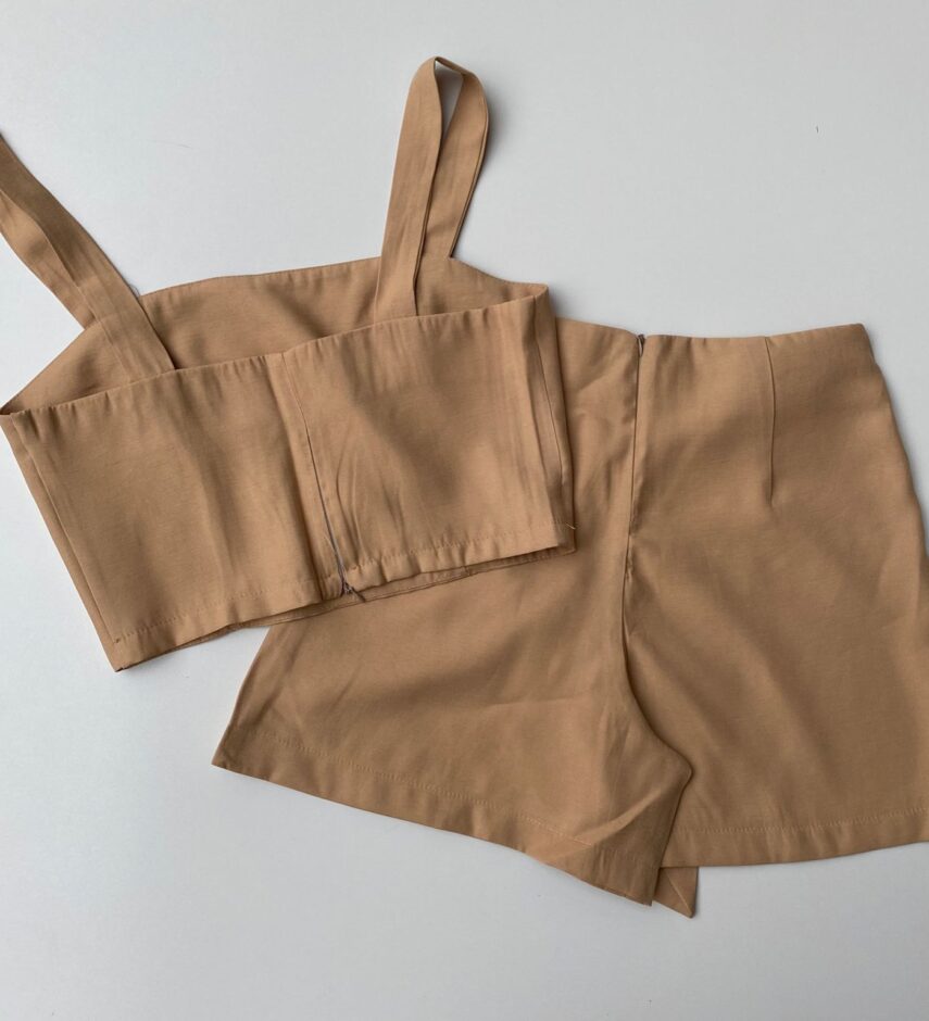 fernandaramosstore com br conjunto feminino short saia e cropped sem bojo bege