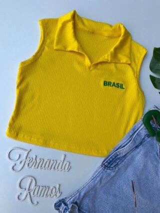 fernandaramosstore com br cropped feminino amarelo canelado com gola sem bojo 1