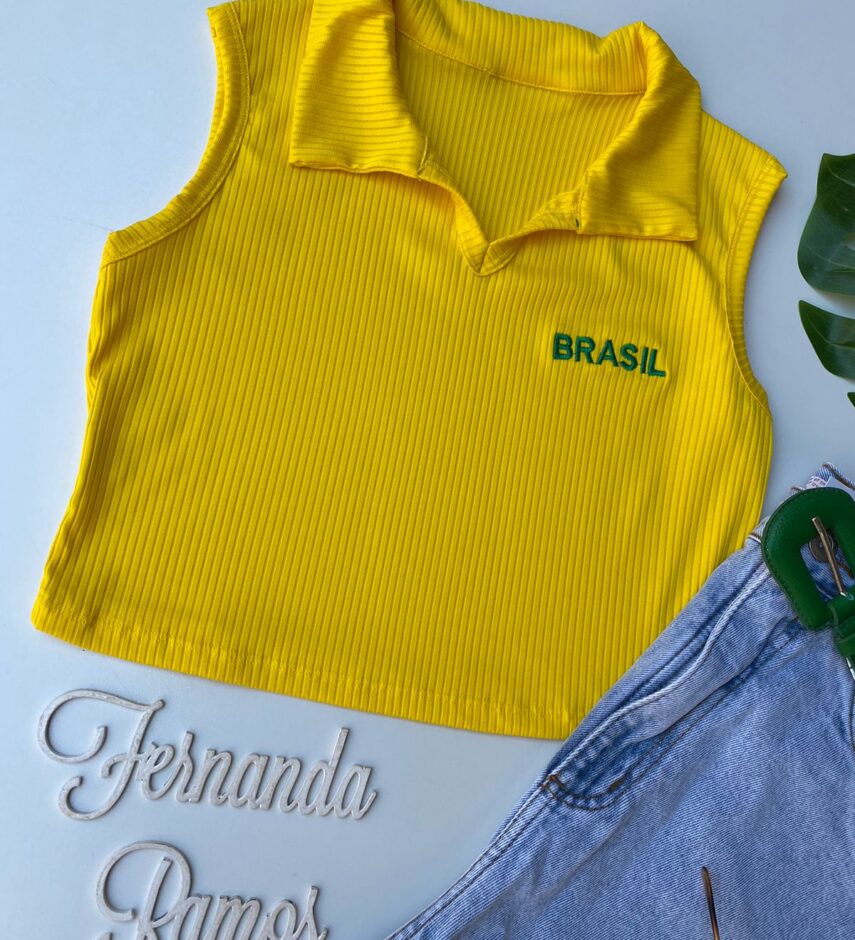 fernandaramosstore com br cropped feminino amarelo canelado com gola sem bojo 1