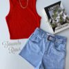 Cropped Feminino Canelado Nadador Coral Fernanda Ramos Store