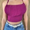 fernandaramosstore com br cropped feminino com bojo plissado de alca regulavel fucsia 2