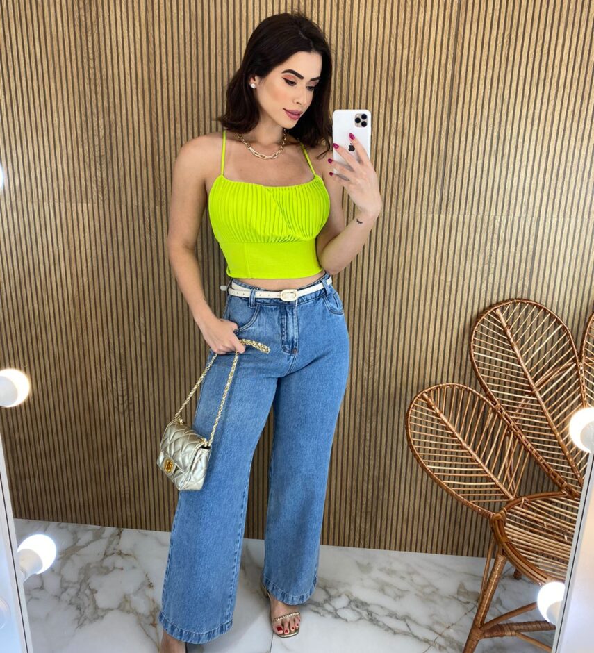 fernandaramosstore com br cropped feminino com bojo plissado de alca regulavel verde lima 2