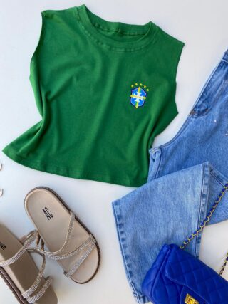 fernandaramosstore com br cropped feminino sem manga com estampa verde