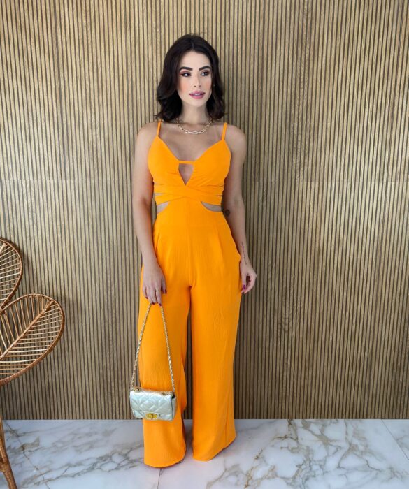 fernandaramosstore com br macacao feminino com bojo alca regulavel com aberturas laranja 4