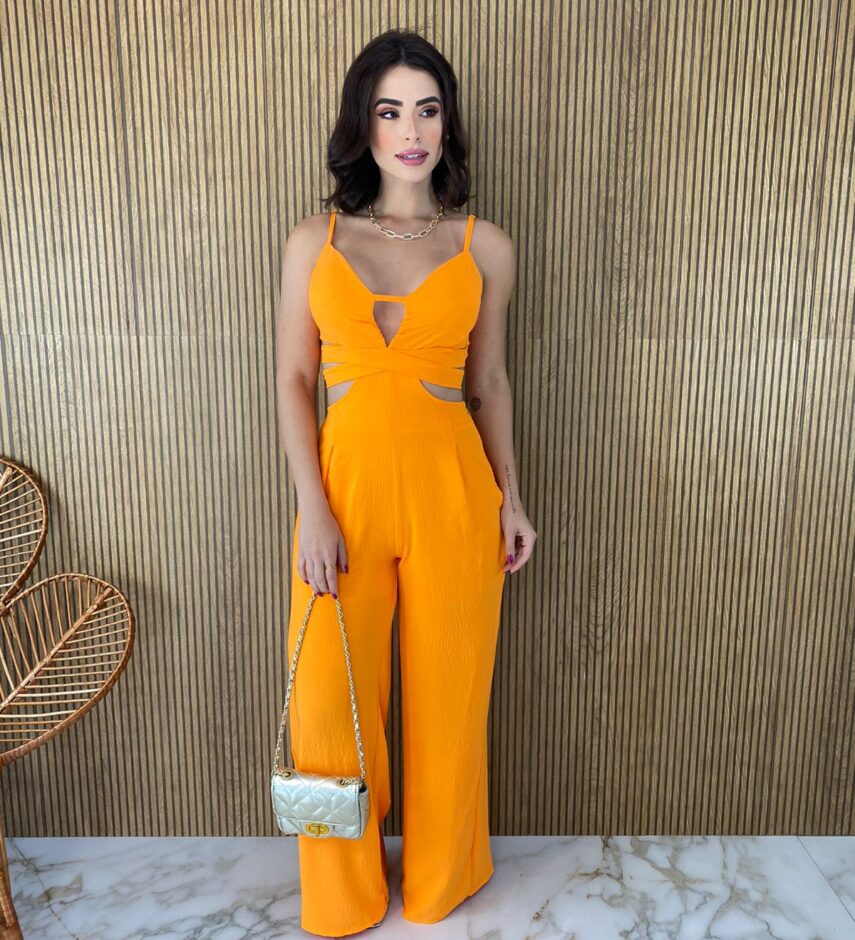fernandaramosstore com br macacao feminino com bojo alca regulavel com aberturas laranja 4