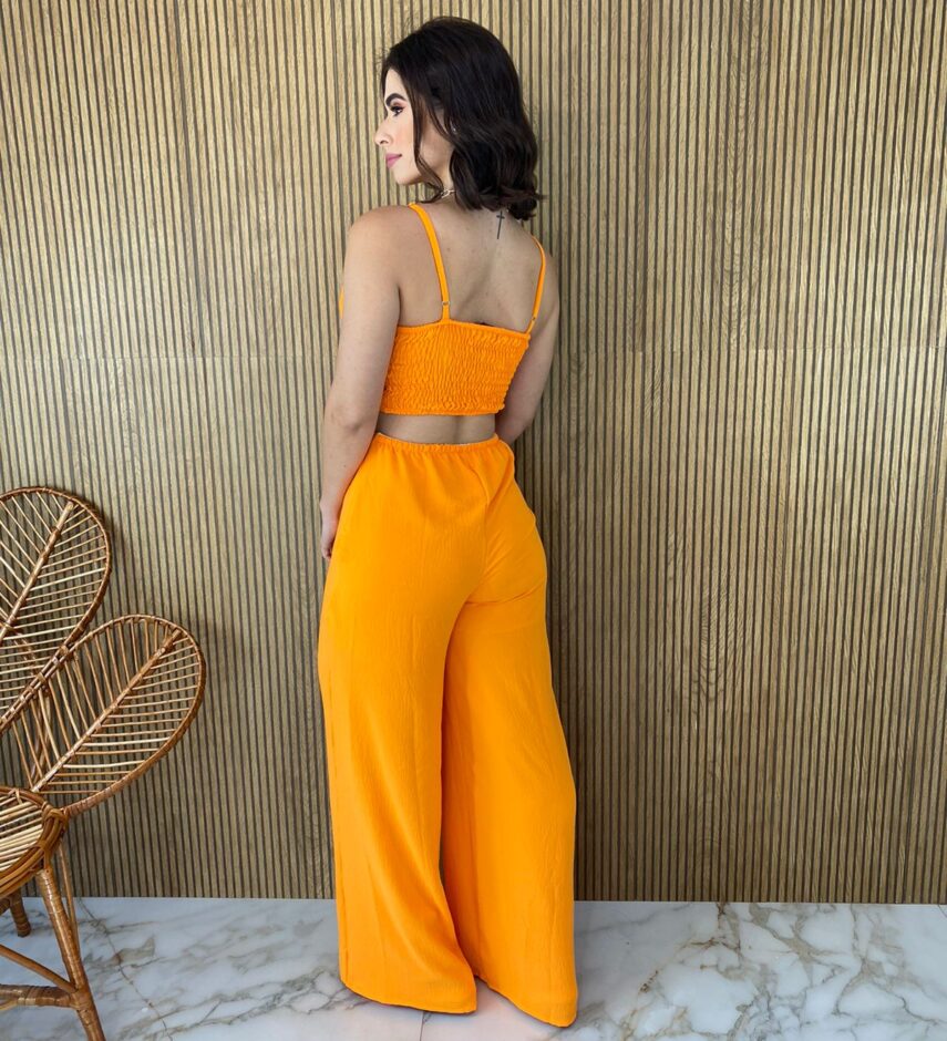 fernandaramosstore com br macacao feminino com bojo alca regulavel com aberturas laranja 5