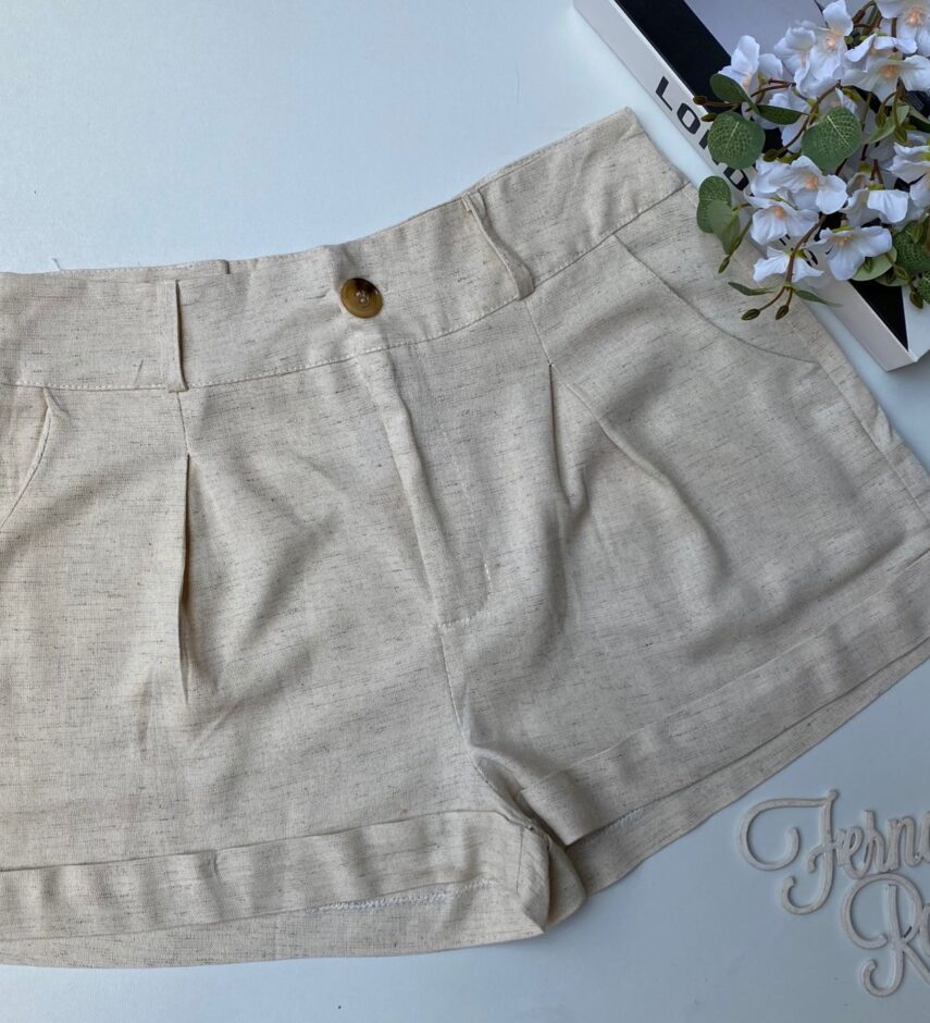 Short Feminino Cru Viscolinho com Bolsos Fernanda Ramos Store