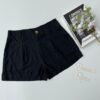 Short Feminino Preto Viscolinho com Bolsos Fernanda Ramos Store