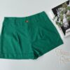 Short Feminino Verde Viscolinho com Bolsos Fernanda Ramos Store