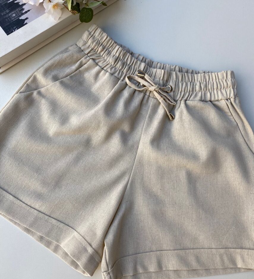 fernandaramosstore com br short feminino viscolinho com amarracao bege 1