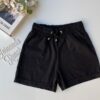 Short Feminino Viscolinho com Amarração Preto Fernanda Ramos Store