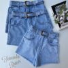 Short Jeans Feminino com Cinto 1062W Fernanda Ramos Store