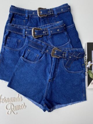 Short Jeans Feminino com Cinto 430 Fernanda Ramos Store