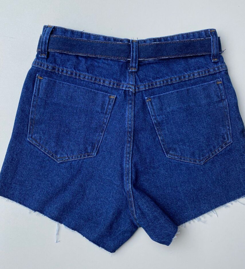 Short Jeans Feminino com Cinto 430 - Fernanda Ramos Store