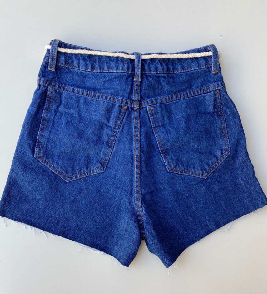 Short Jeans Feminino com Cordão 840 - Fernanda Ramos Store