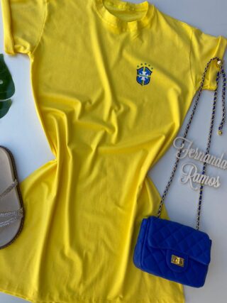 fernandaramosstore com br vestido camisetao curto com estampa amarelo