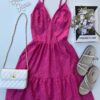 Vestido Curto Alcinha sem Bojo Laise Pink Fernanda Ramos Store