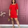 Vestido Curto com Bojo com Amarração Atrás Vermelho Fernanda Ramos Store