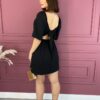 fernandaramosstore com br vestido curto com bojo com amarracao atras preto 2