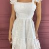 fernandaramosstore com br vestido curto com bojo de laise branco abacaxi 1