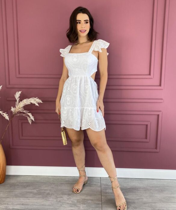 fernandaramosstore com br vestido curto com bojo de laise branco abacaxi