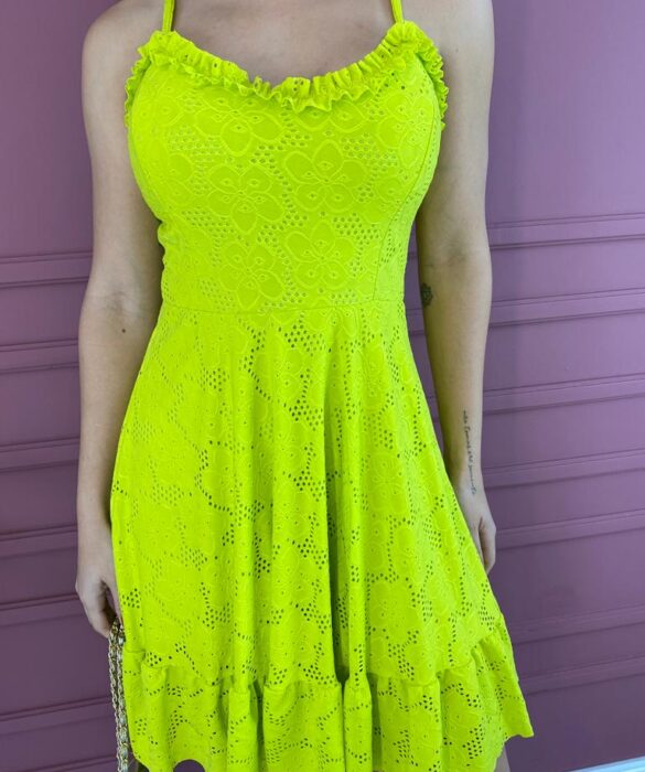 fernandaramosstore com br vestido curto com bojo laise de alca verde lima 2