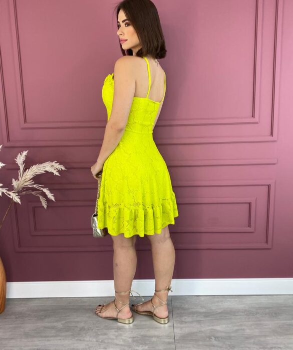 fernandaramosstore com br vestido curto com bojo laise de alca verde lima 4