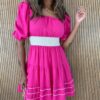 fernandaramosstore com br vestido curto com bojo manga curta com detalhe pink 3