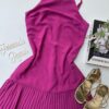 fernandaramosstore com br vestido curto sem bojo barra plissada fucsia 1