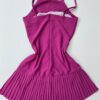 fernandaramosstore com br vestido curto sem bojo barra plissada fucsia 2