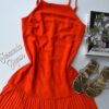 fernandaramosstore com br vestido curto sem bojo barra plissada laranja