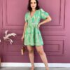 fernandaramosstore com br vestido curto sem bojo bordado manga curta verde