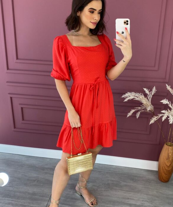 fernandaramosstore com br vestido curto sem bojo vermelho manga curta 1