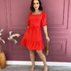 fernandaramosstore com br vestido curto sem bojo vermelho manga curta