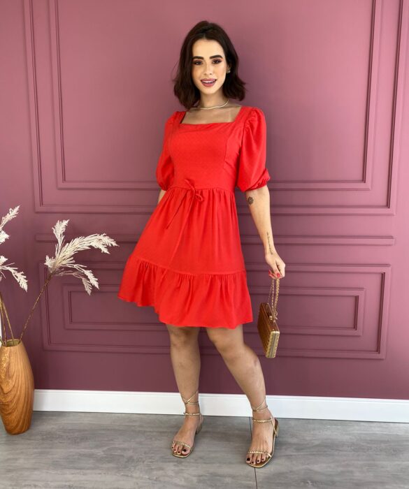 fernandaramosstore com br vestido curto sem bojo vermelho manga curta