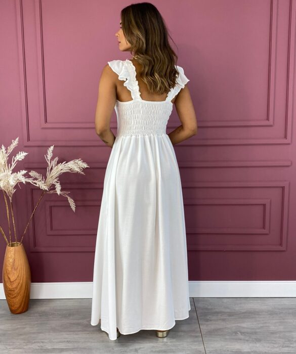 fernandaramosstore com br vestido longo com bojo alca com elastico e babados branco 2