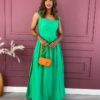 fernandaramosstore com br vestido longo com bojo alca com elastico e babados verde