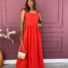 fernandaramosstore com br vestido longo com bojo alca com elastico e babados vermelho 1