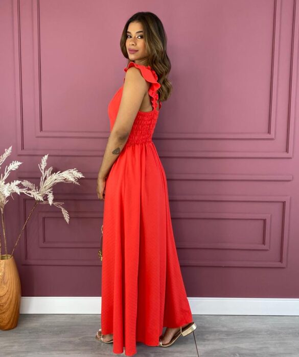 fernandaramosstore com br vestido longo com bojo alca com elastico e babados vermelho 3