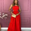 fernandaramosstore com br vestido longo com bojo alca regulavel e abertura vermelho 3