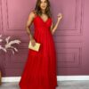 fernandaramosstore com br vestido longo com bojo alca regulavel laise vermelho 2