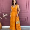 fernandaramosstore com br vestido longo com bojo alcas com amarracao laranja