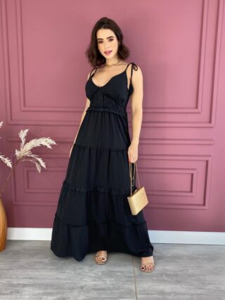 fernandaramosstore com br vestido longo com bojo alcas com amarracao preto 1