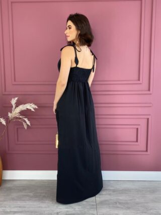 fernandaramosstore com br vestido longo com bojo alcas com amarracao preto 2