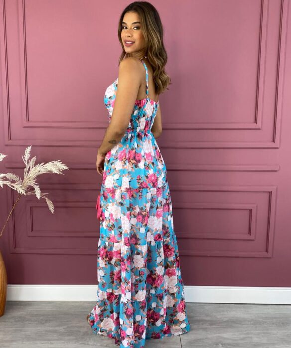 fernandaramosstore com br vestido longo com bojo botoes falso de alca floral azul 3